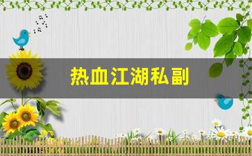 刚开一秒私服：热血江湖私副(热血江湖负30000)