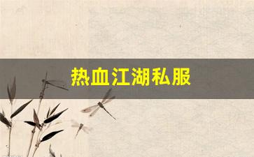 热血江湖私服(热血江湖手游私sf平台) (2)